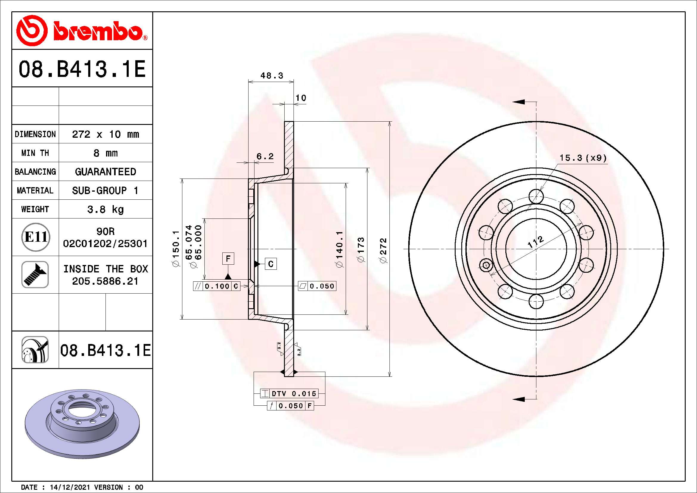 BREMBO KT 08 025 Fren takımı, diskli fren BEYOND LINE - EV