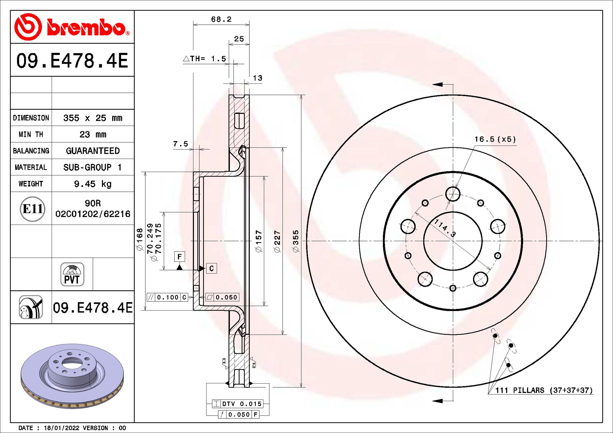 BREMBO KT 08 042 Fren takımı, diskli fren BEYOND LINE - EV