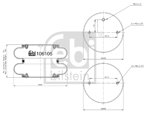 FEBI BILSTEIN 106105 Federbalg, Luftfederung