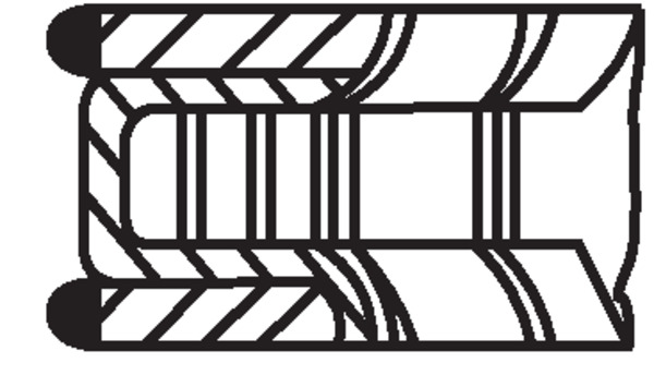 MAHLE 001 RS 00163 0N0 Kolbenringsatz