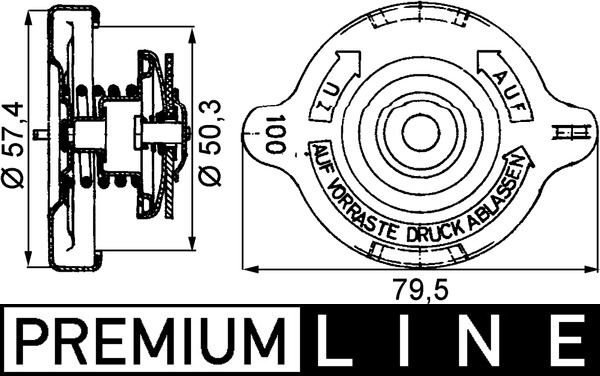 MAHLE CRB 14 000P Radyatör kapağı BEHR *** PREMIUM LINE ***